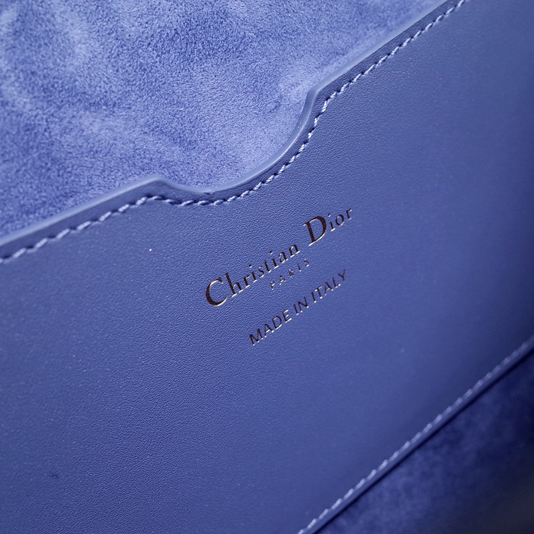 Large Dior Bobby Bag Blue Box Calfskin